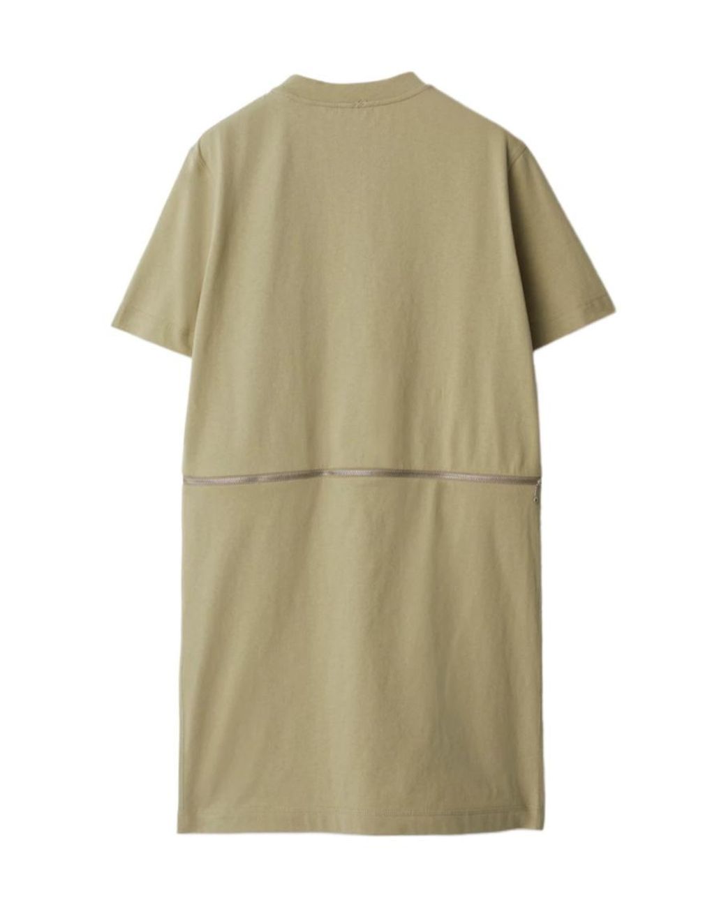 Burberry Green Logo-Embroidered Cotton Dress