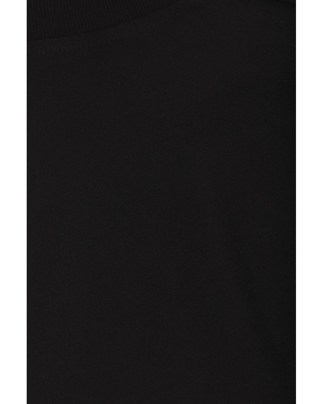 Rick Owens Black Crewneck Oversized T-Shirt for men