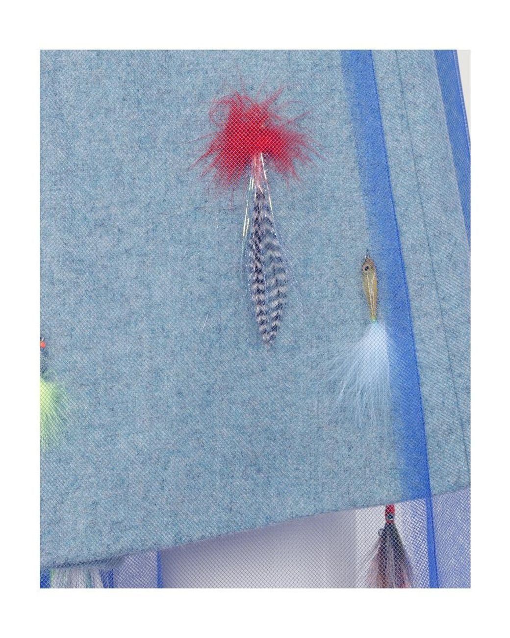Maison Margiela Blue Embellished Layered Skirt