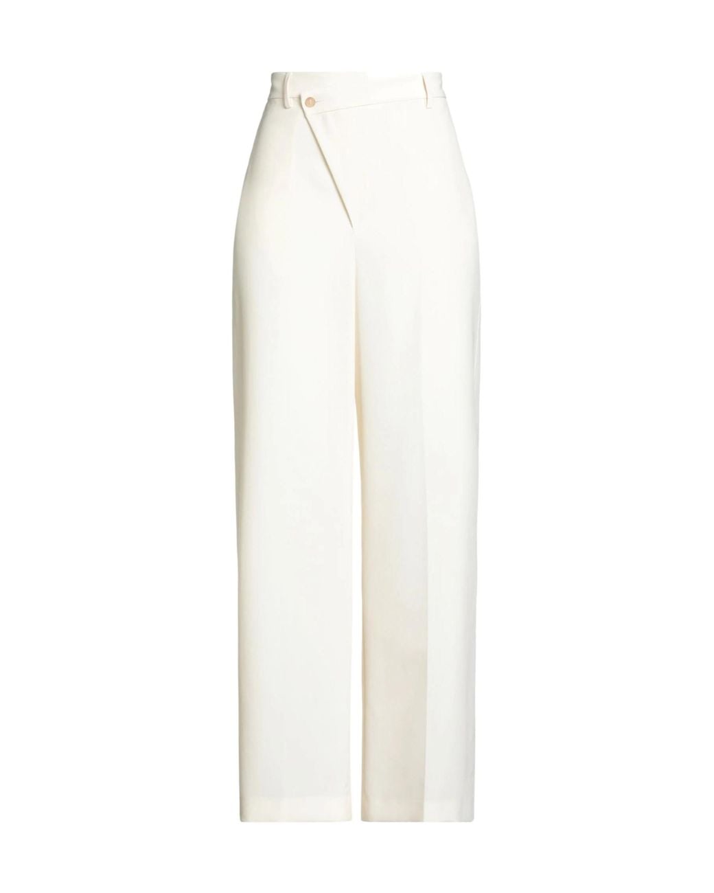 MM6 by Maison Margiela White Solid Color Loose Dress Pants