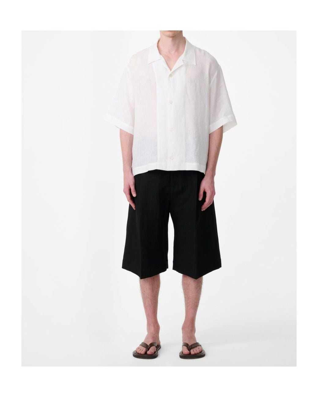 Studio Nicholson White Short-Sleeved Shirt for men