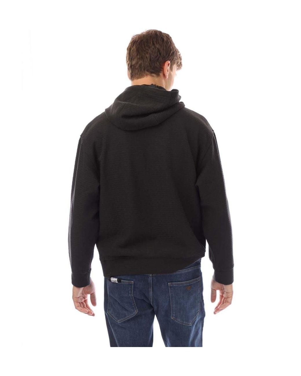 Emporio Armani Black Longsleeve Hoodie for men