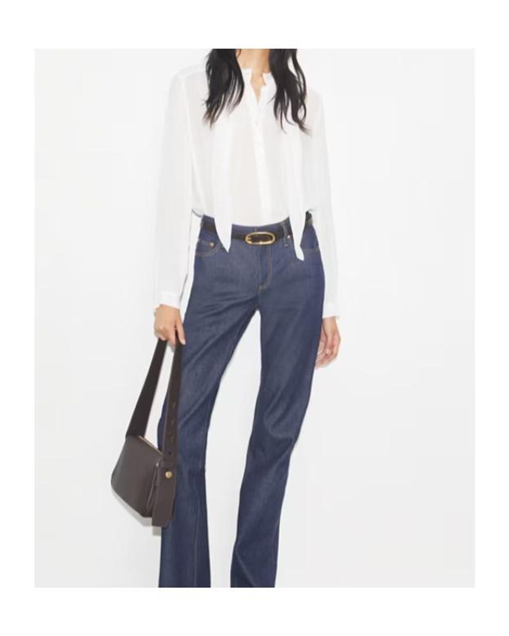 Tory Burch White Georgette Bow Blouse