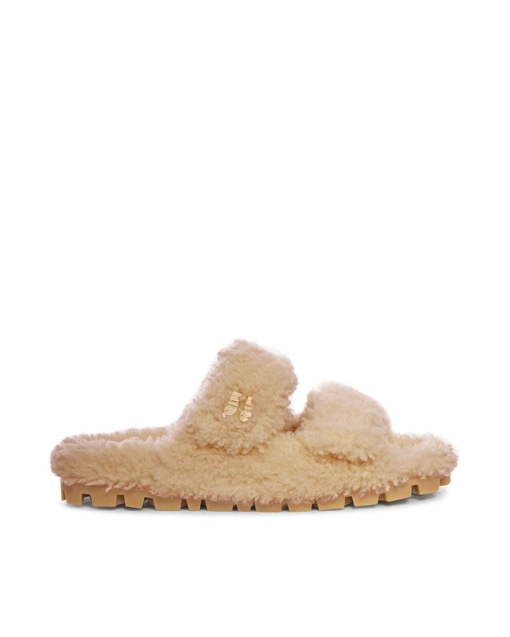 Miu Miu White Shearling Sandals