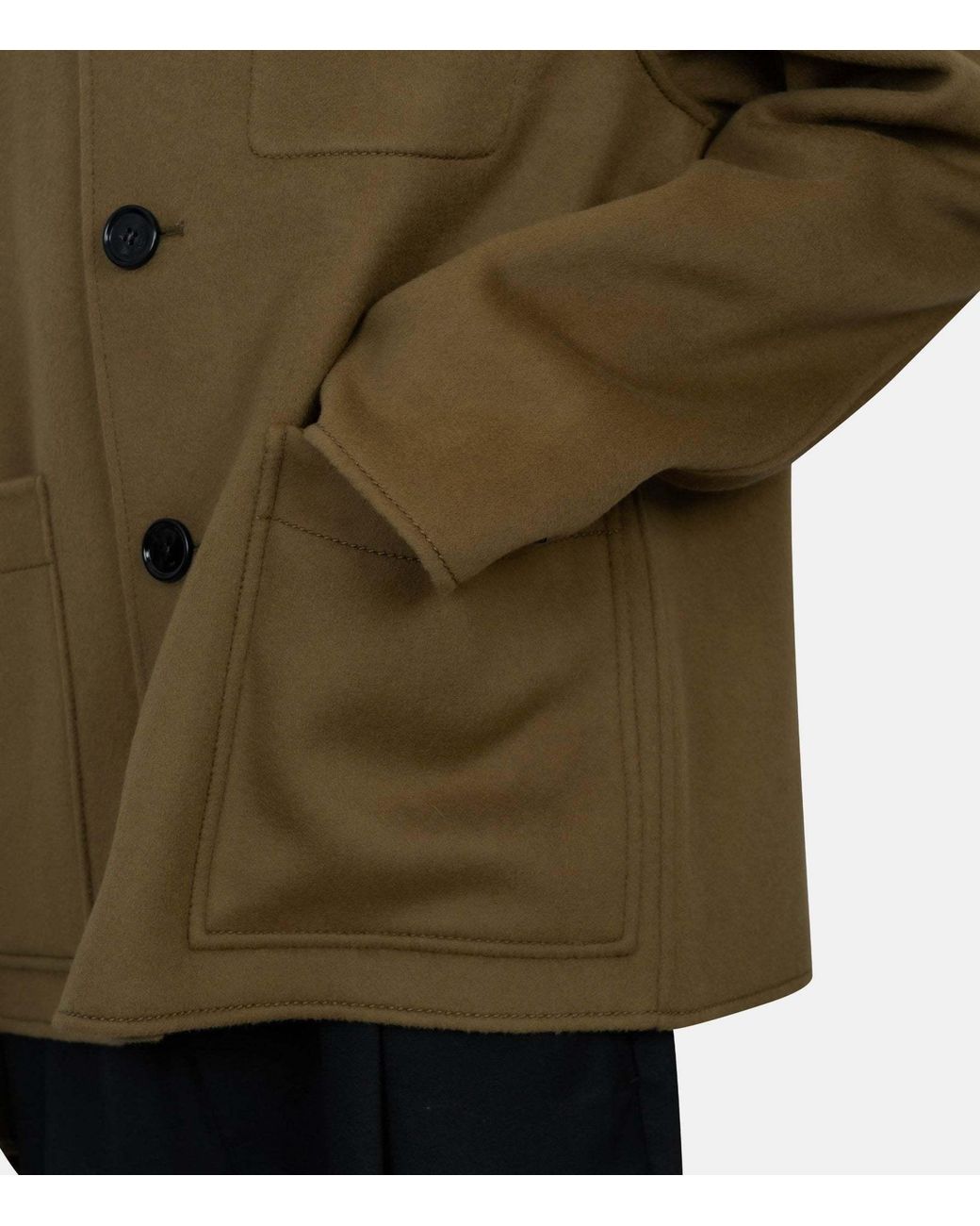 AMI Green Button-Up Jacket for men