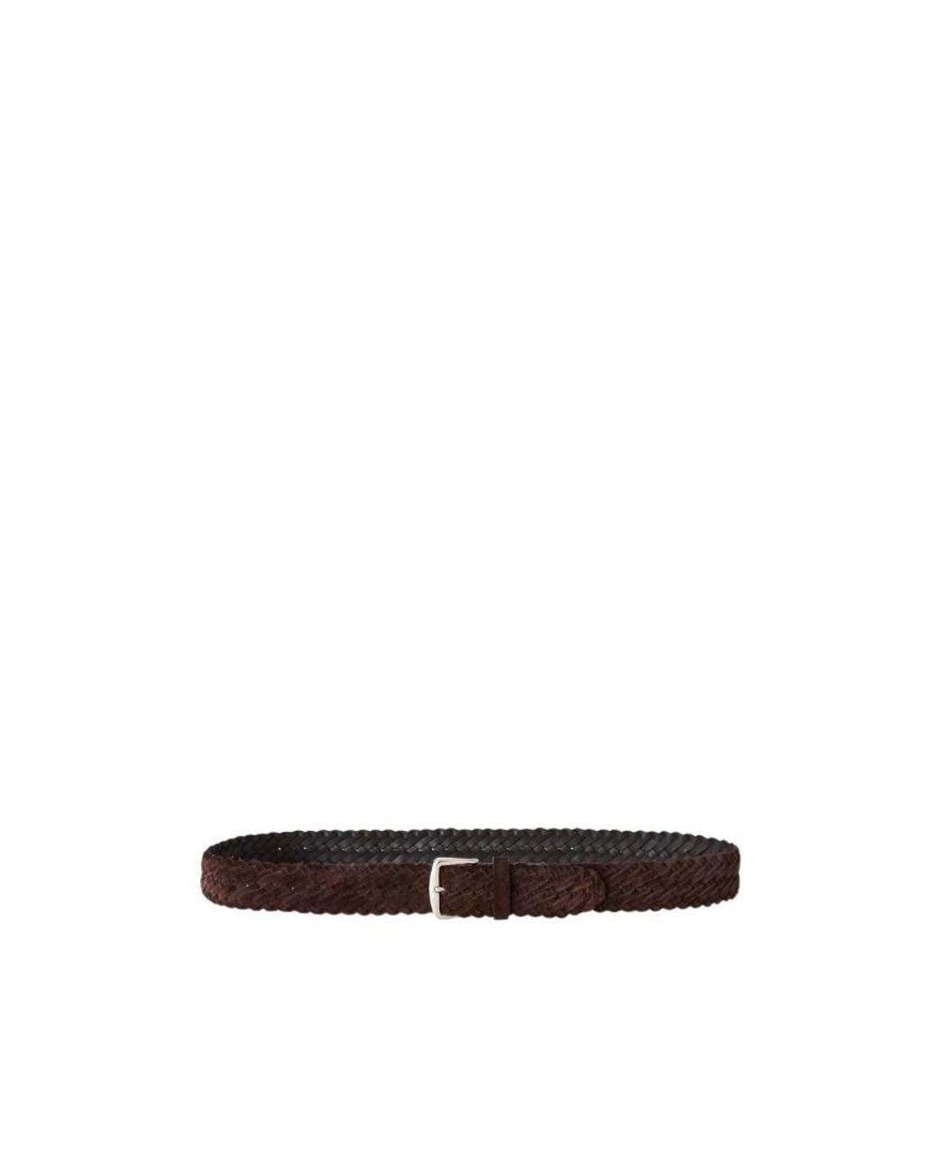 Loro Piana White Alsavel Buckle Belt for men