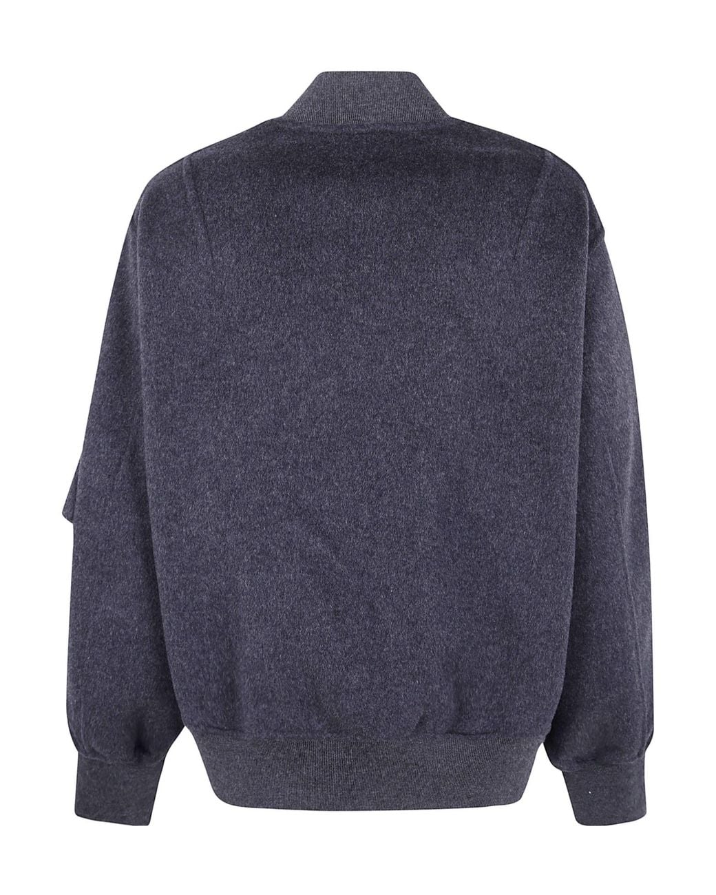 Semicouture Blue Zip-Up Bomber Jacket