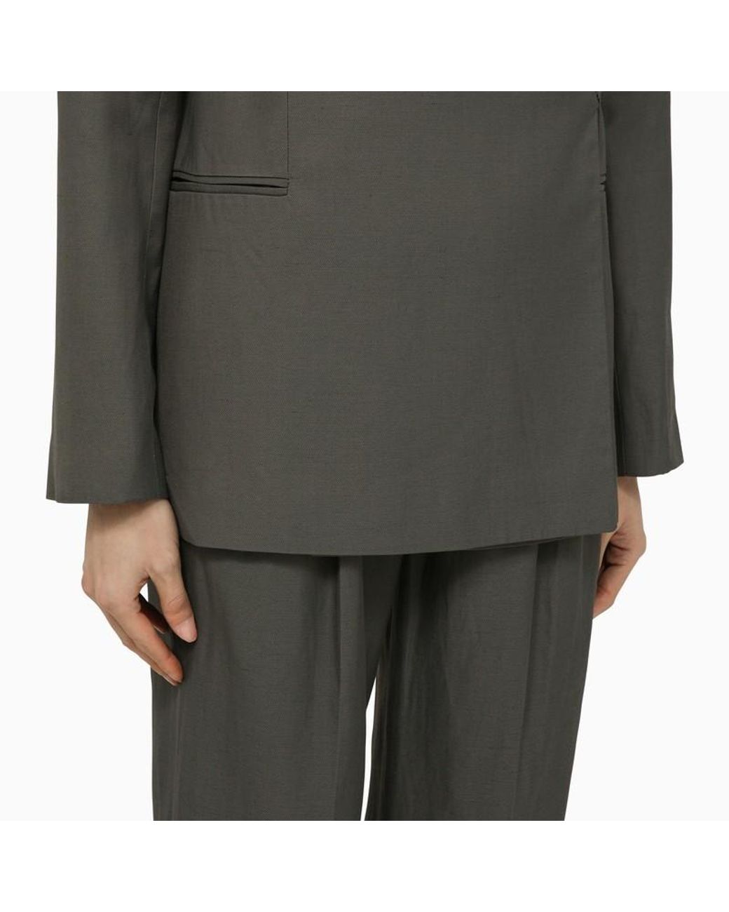 Loulou de Saison Gray Single-Breasted Blazer