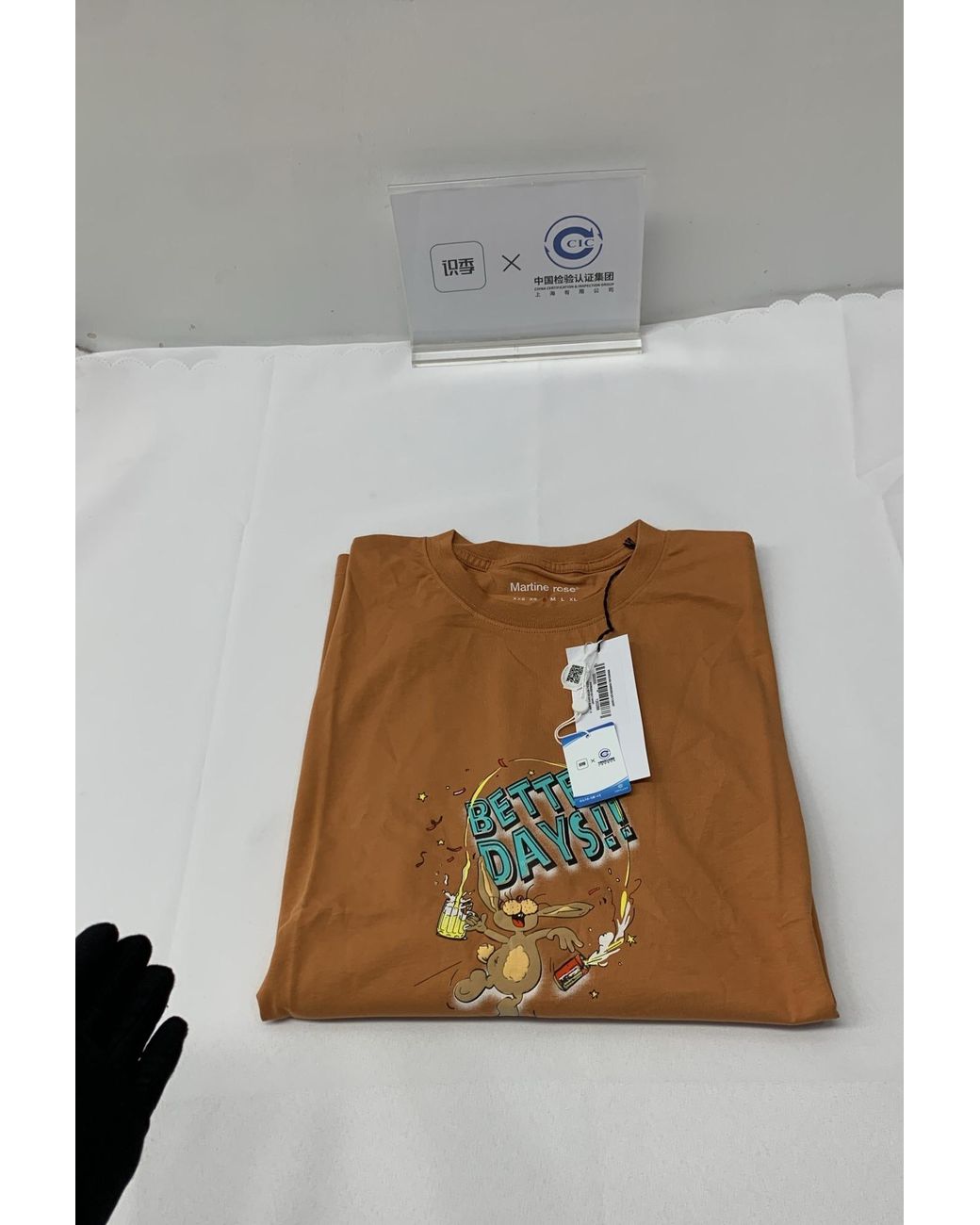 Martine Rose Orange Item O-Neck Short-Sleeved T-Shirt for men