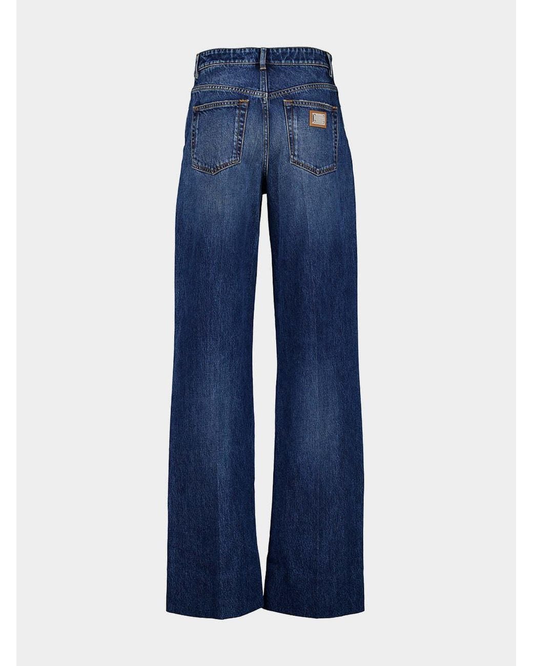 Dolce & Gabbana Blue Wide-Leg Jeans
