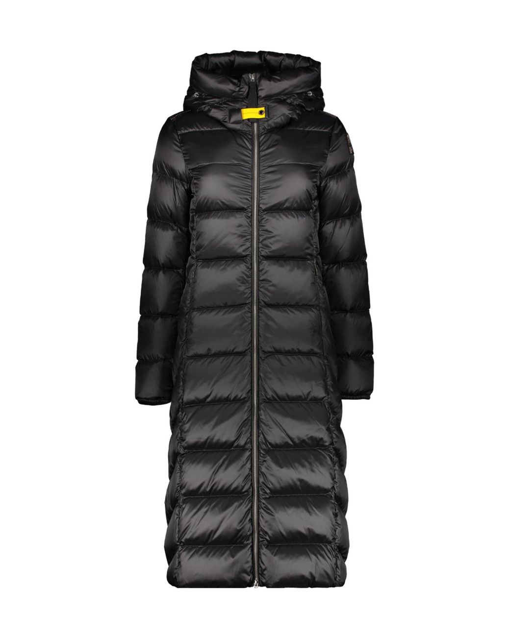 Parajumpers Black Hooded Long Puffer Coat