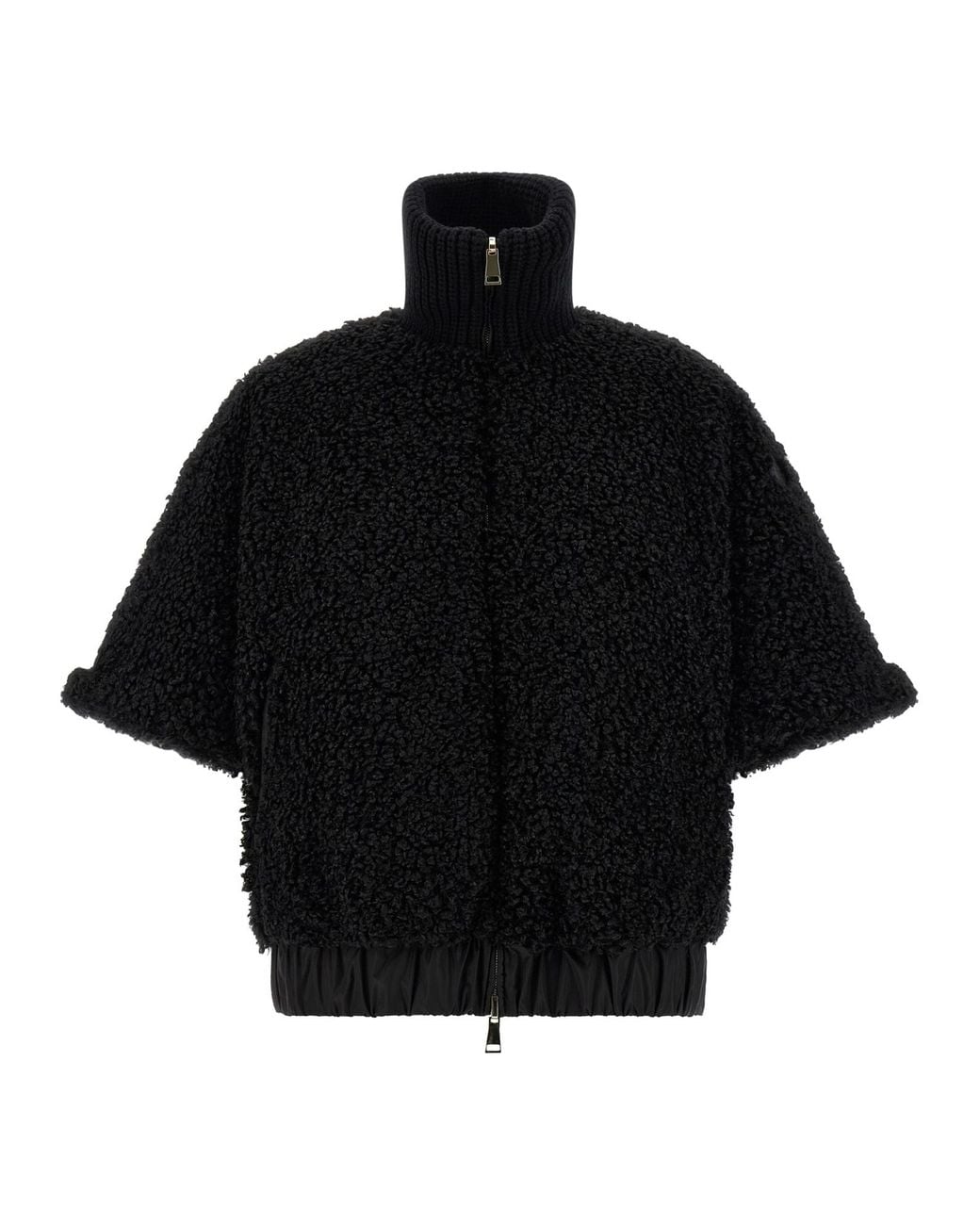 Moncler Black Logo Patch Short Sleeved Jacket