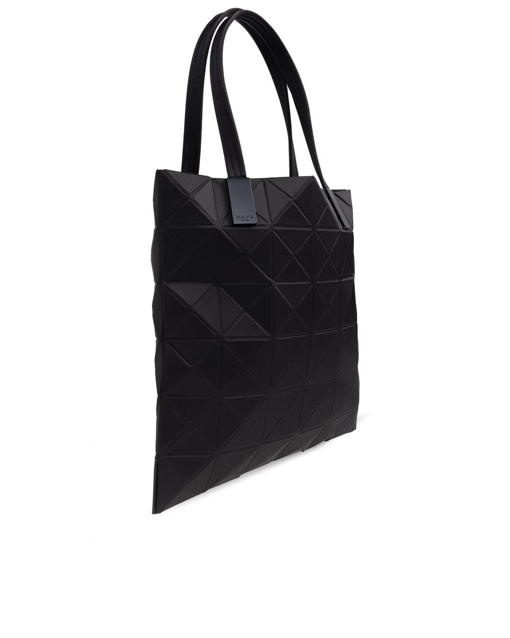 Issey Miyake Black Track Geometric-Pattern Tote Bag