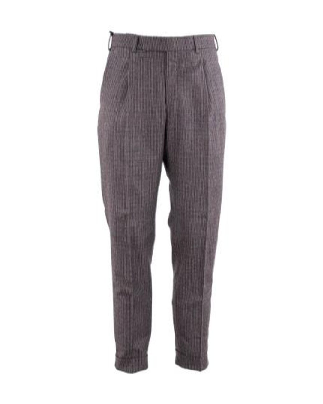 Pt Pantaloni Gray Tailored Trousers for men