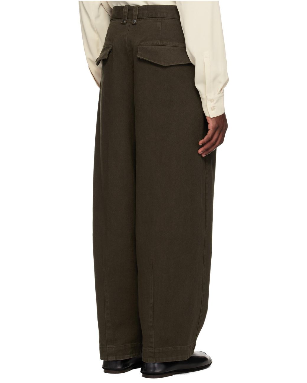 Entire studios Brown Gully Belted Wide-Leg Pants for men