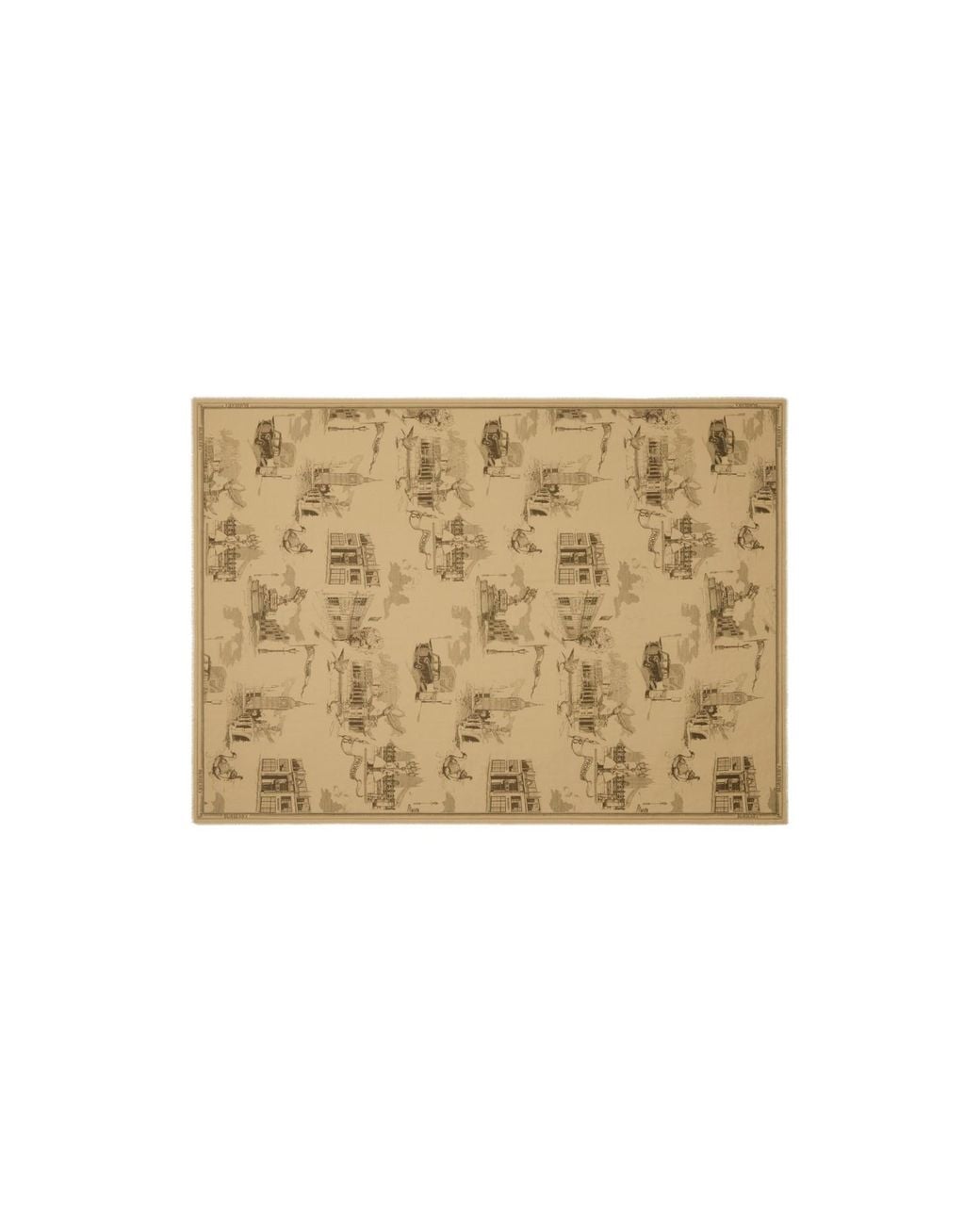 Burberry Metallic London Landmarks Wool Silk Scarf