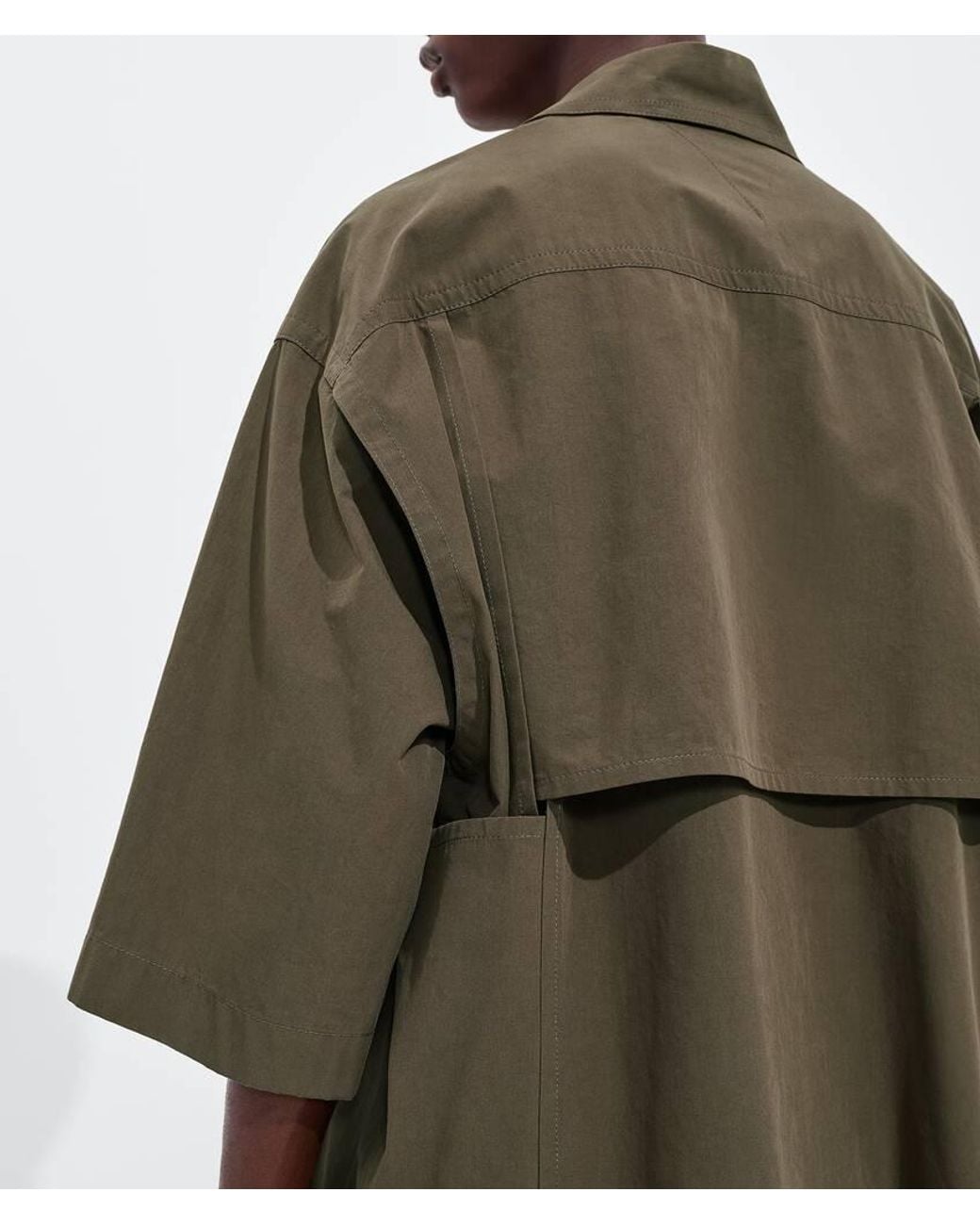 Bottega Veneta Green Macro Intreccio Cotton Shirt for men