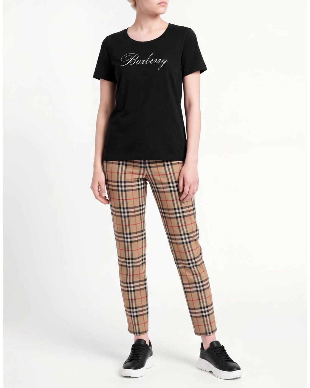 Burberry Black Minimal Printed T-Shirt
