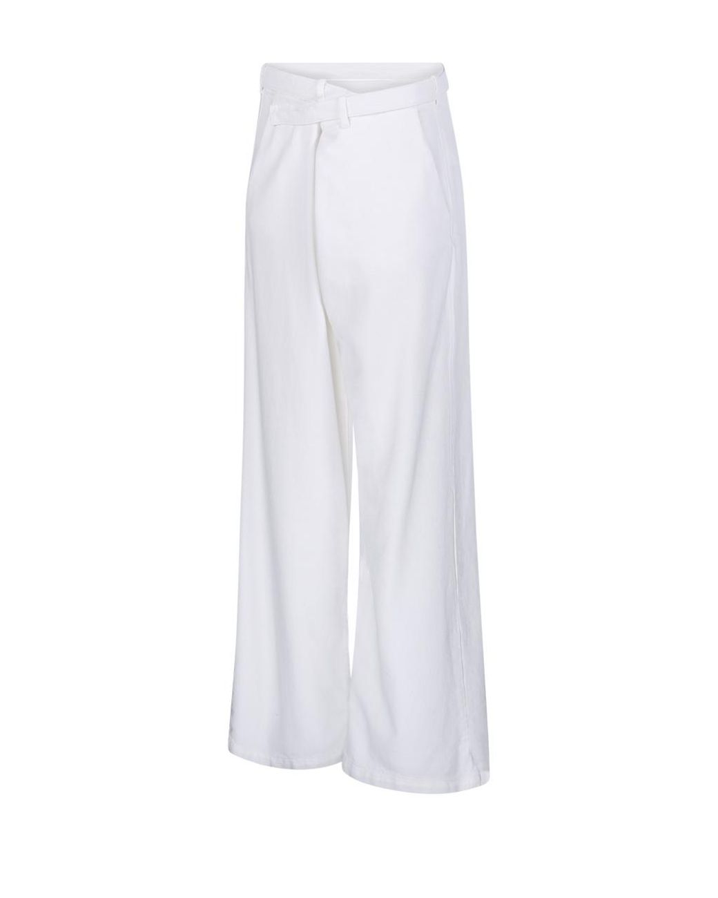 DARKPARK White Gaia Belted Wide-Leg Trousers
