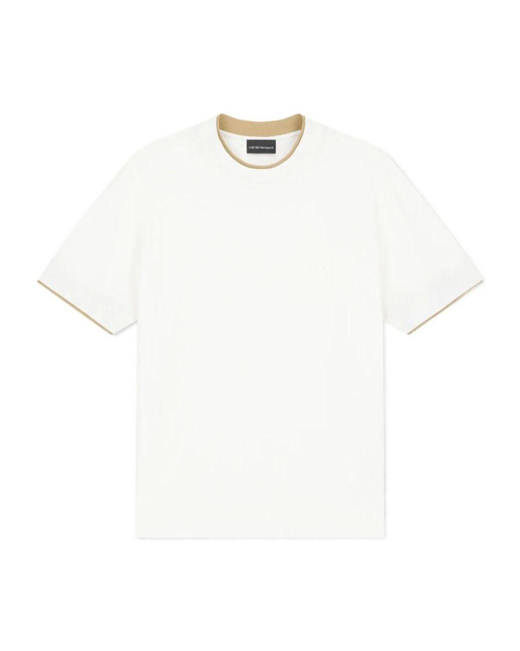 Emporio Armani White Loose-Fit Short-Sleeve Crew-Neck T-Shirt for men