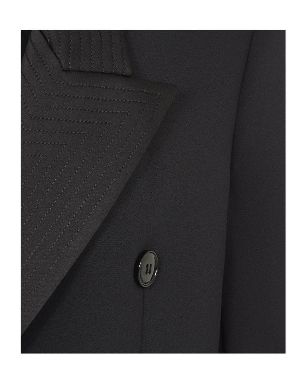 Elisabetta Franchi Blue Double-Breasted Tailored Blazer