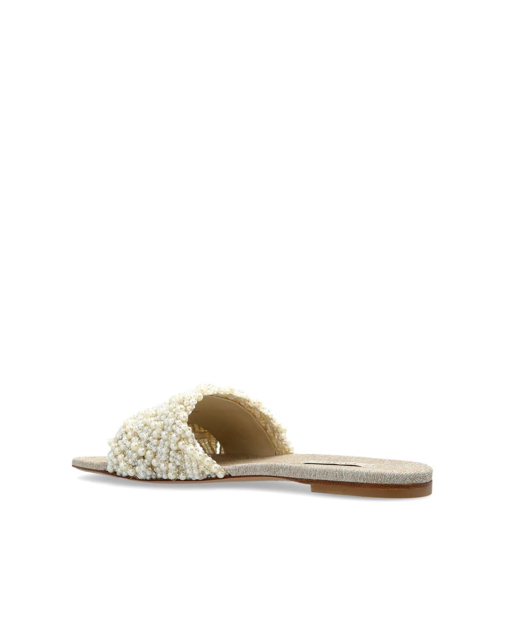 Casadei White Pearlsway Flat Shoes