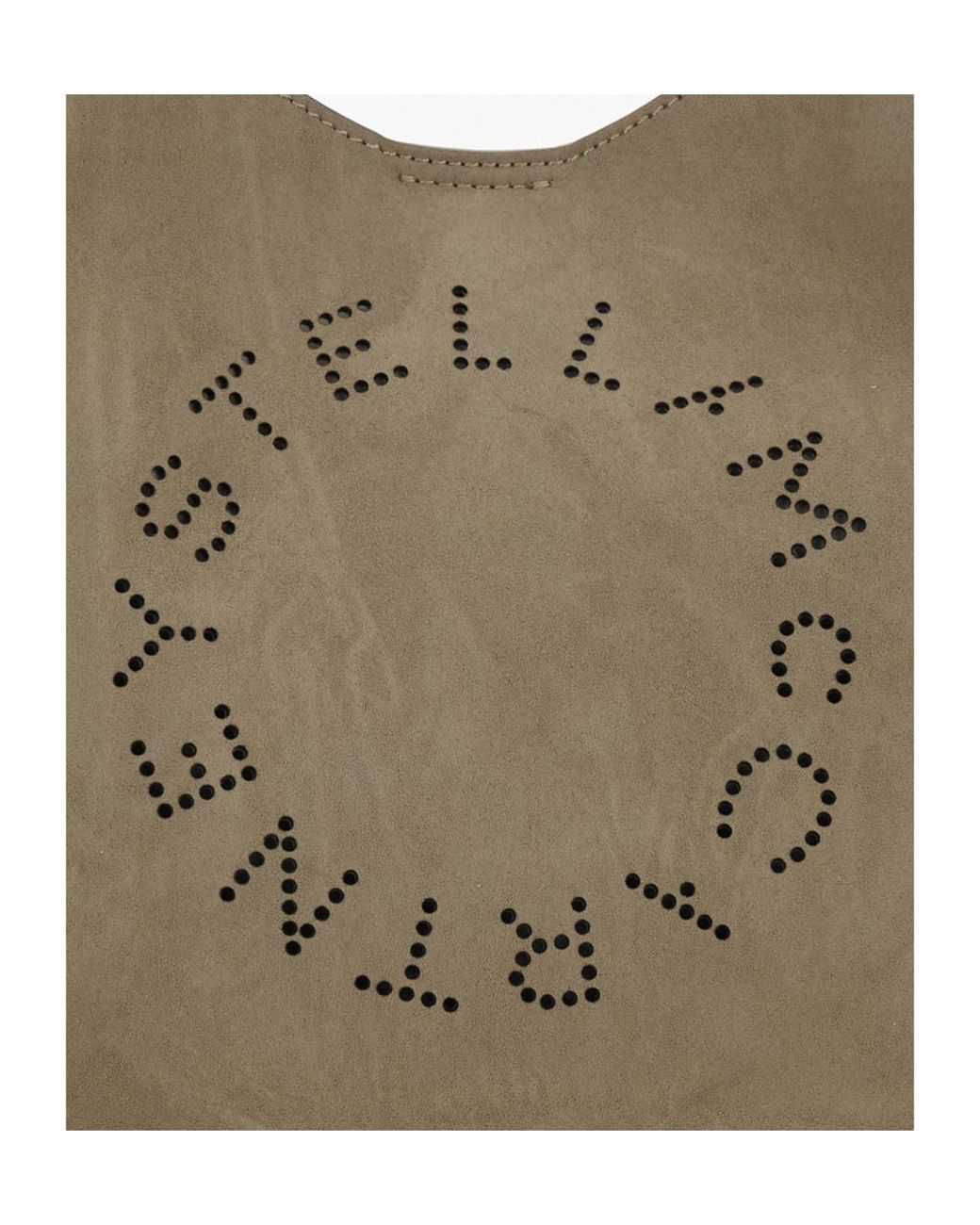 Stella McCartney Gray Logo Detailed Small Hobo Bag