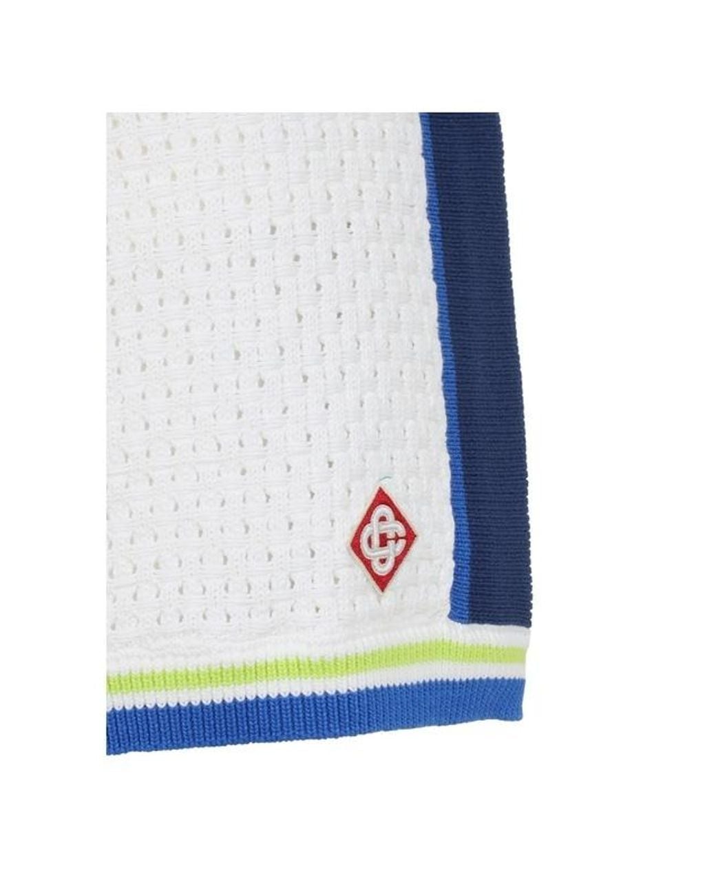 Casablanca Blue Openwork Knit Shorts for men