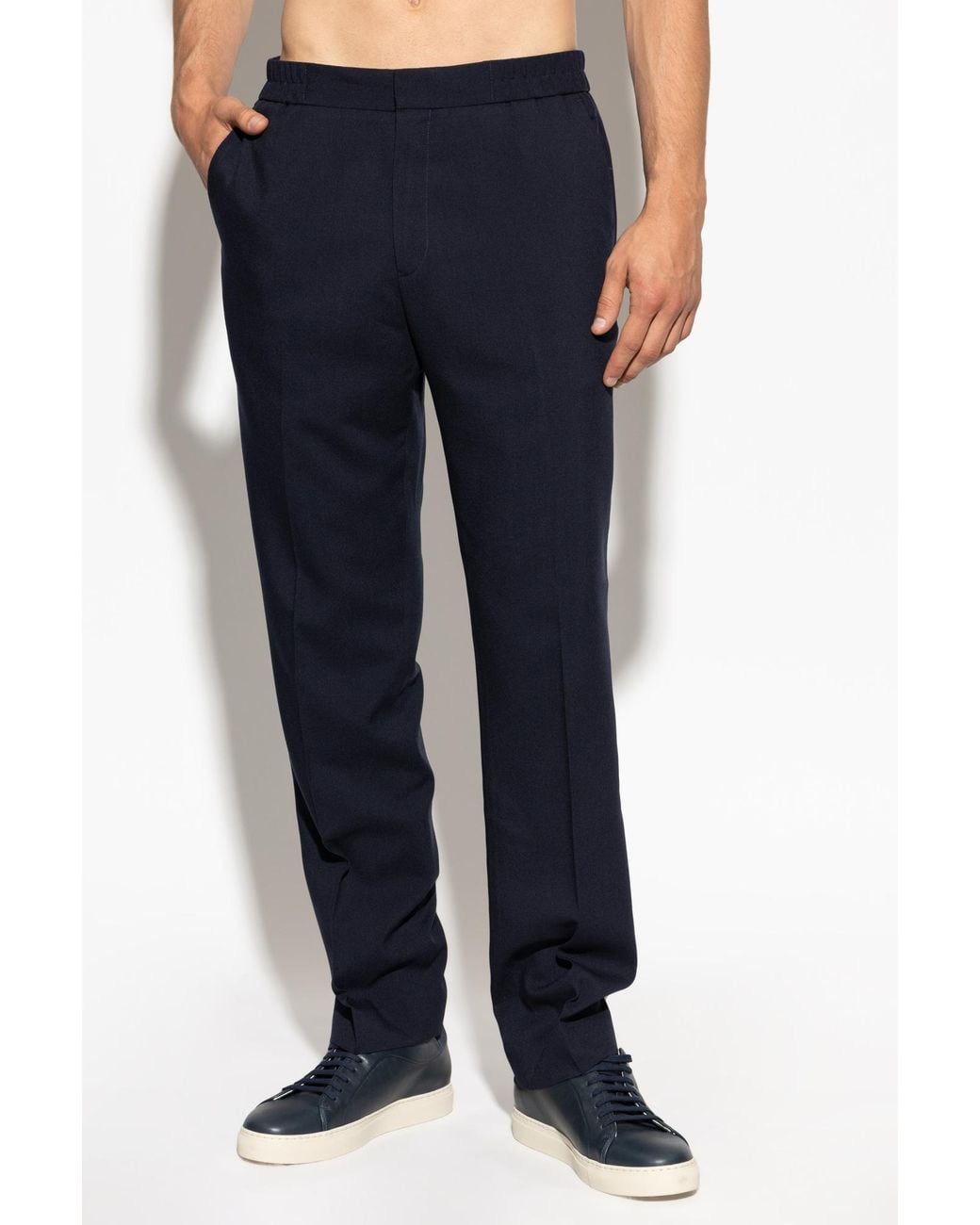 Paul Smith Blue Elastic-Waist Pants for men