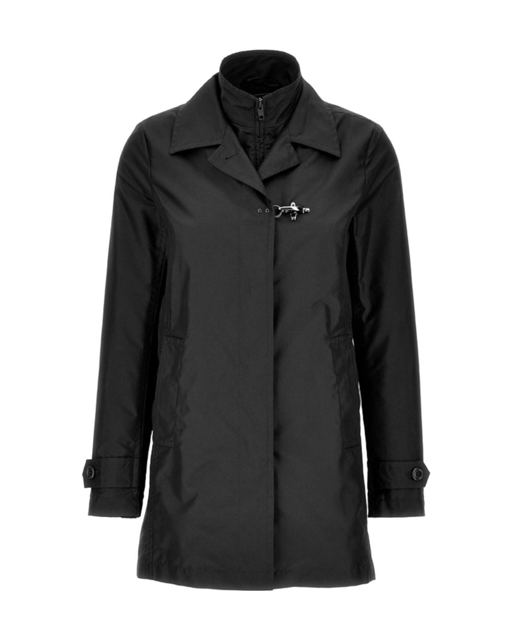 Fay Black Toggle Closure Jacket