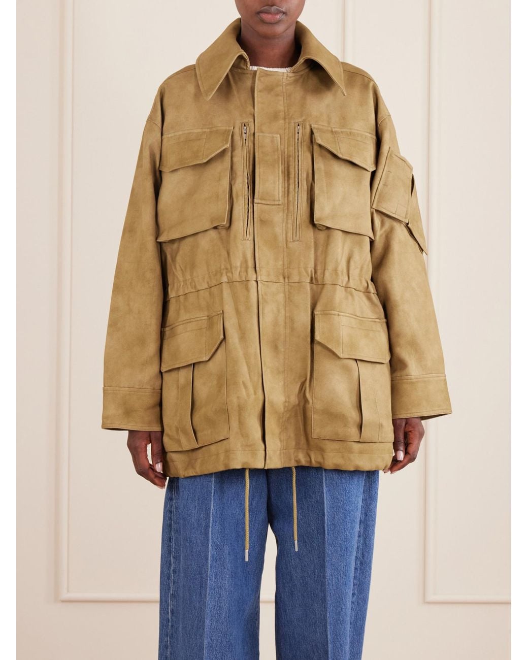 Co. Green Tton-Blend Military Jacket