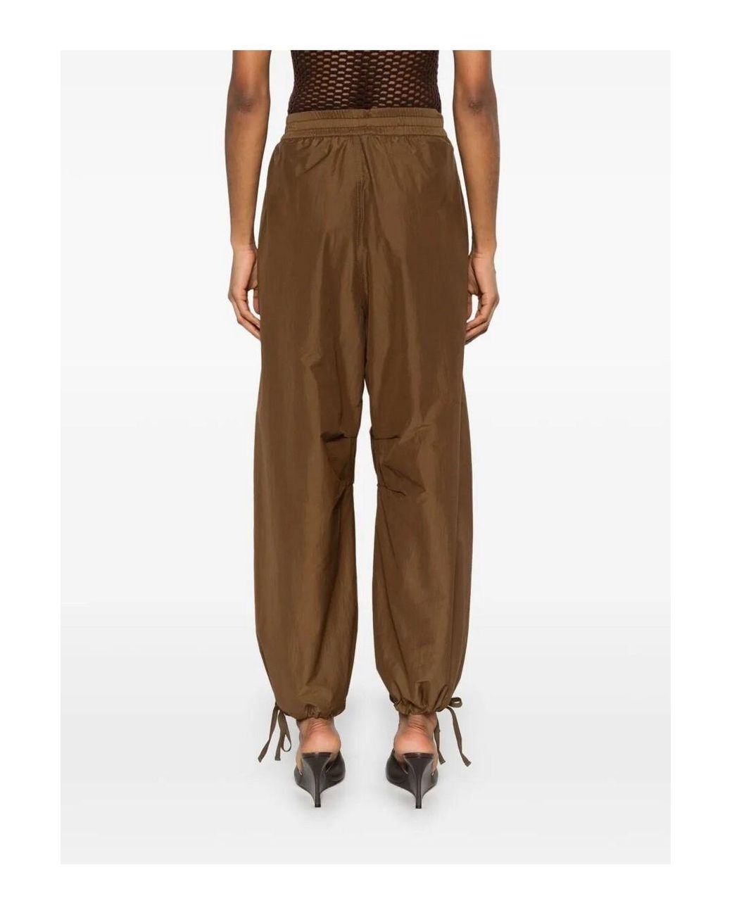 Philosophy Di Lorenzo Serafini Brown Wide Leg Drawstring Pants