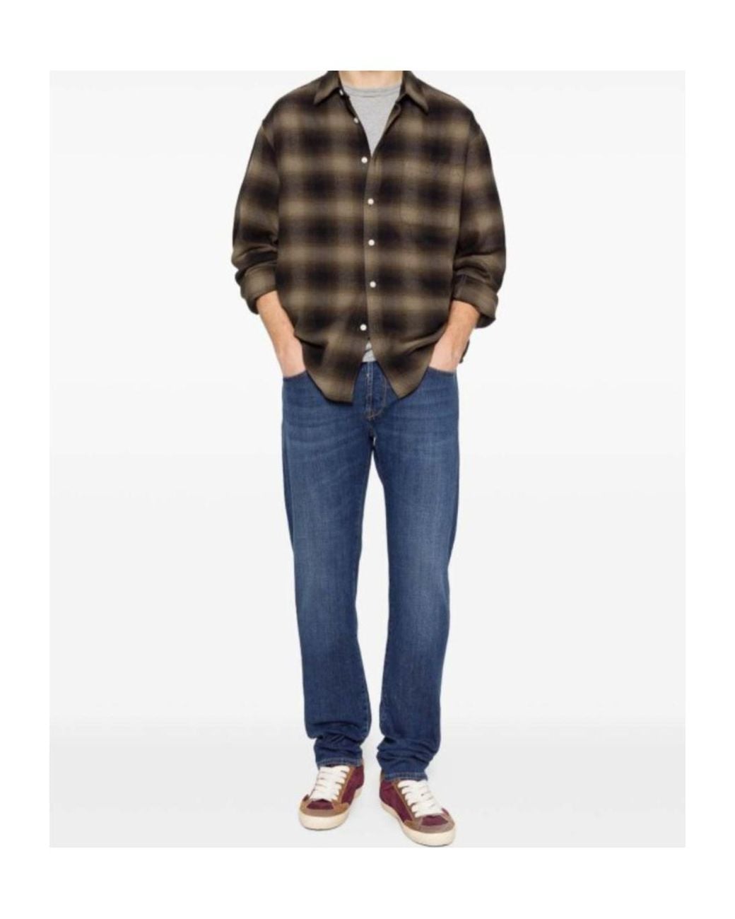 Incotex Blue Straight Leg Jeans for men