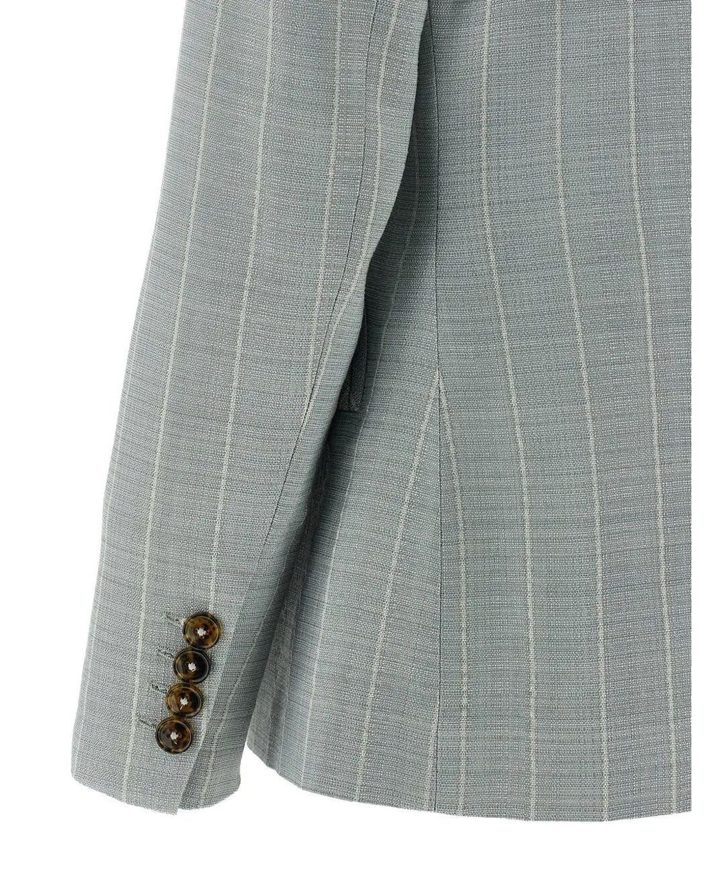 Blazé Milano Green Blazé Milano After You Charmer Pinstripe Blazer