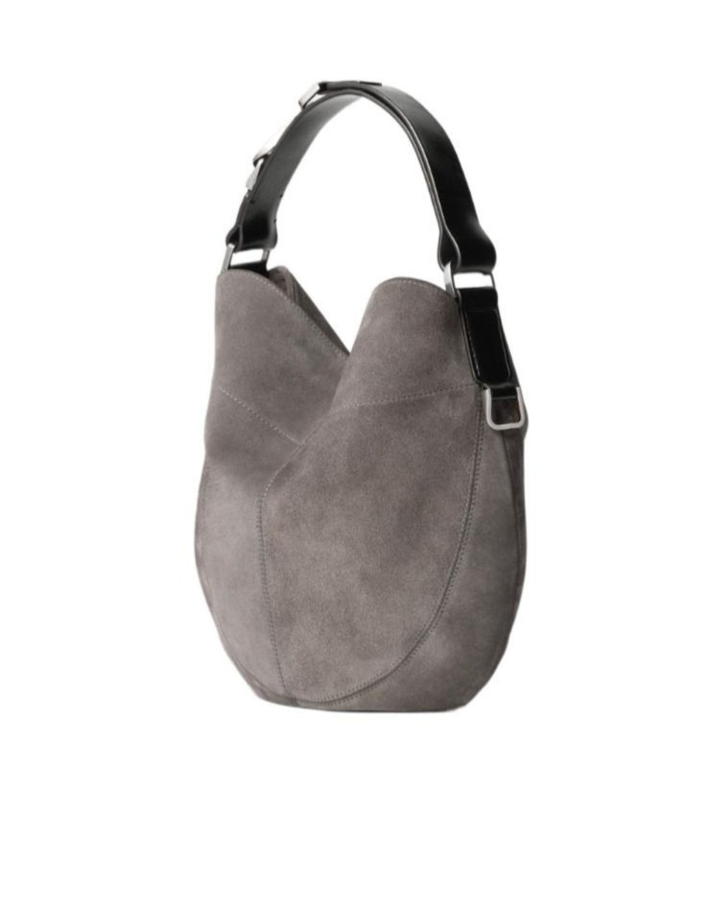 Lemaire Gray Quiver Clip Top Handle Bag