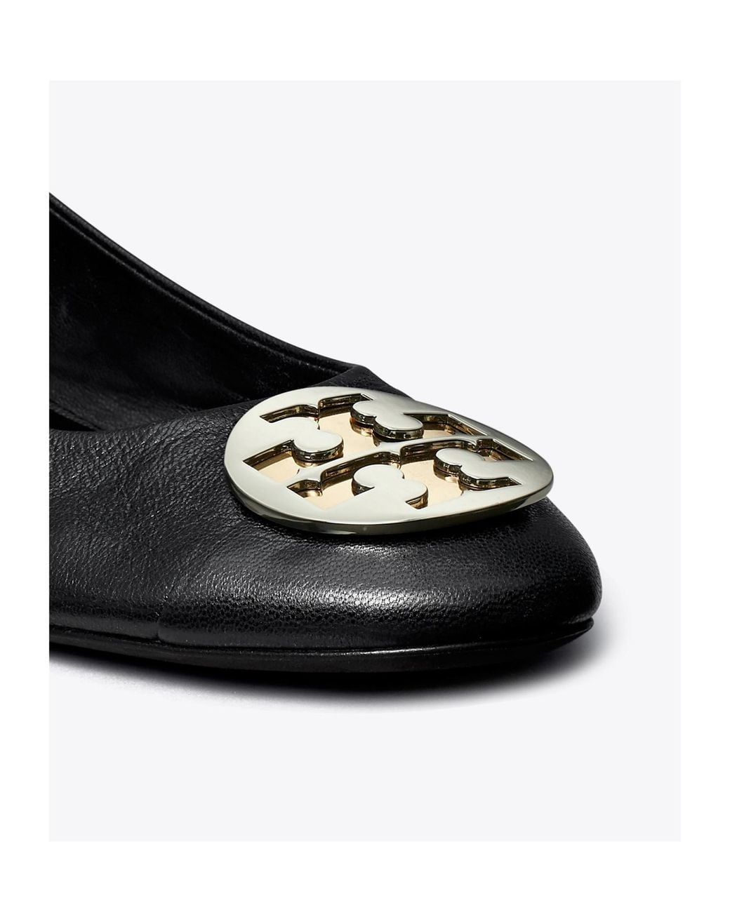 Tory Burch Black Claire Cap-Toe Ballet Shoes