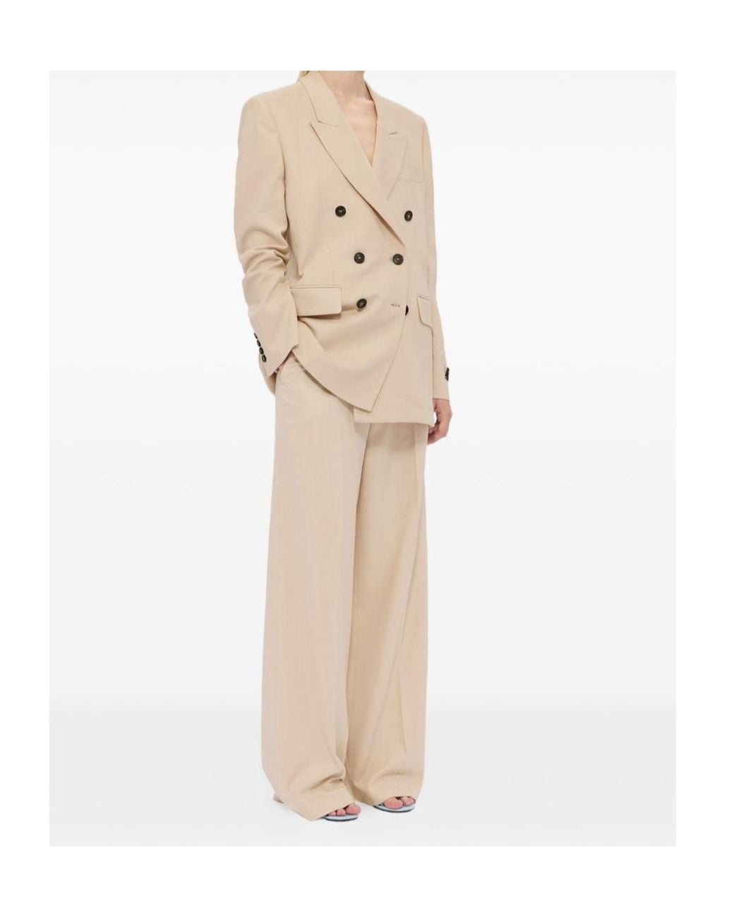 MSGM Natural Double-Breasted Blazer