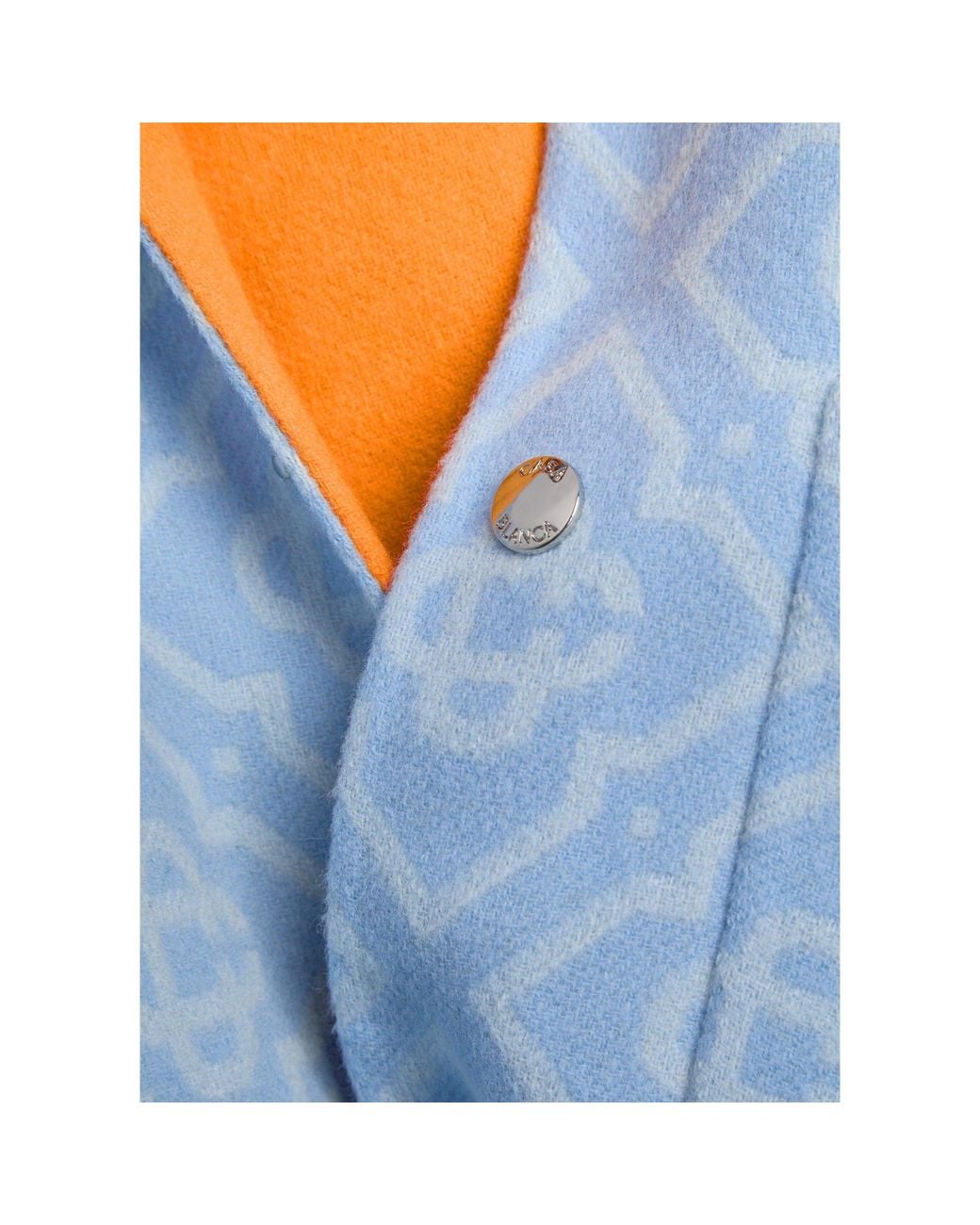 Casablanca Blue Cas Double Faced Over Shirt for men