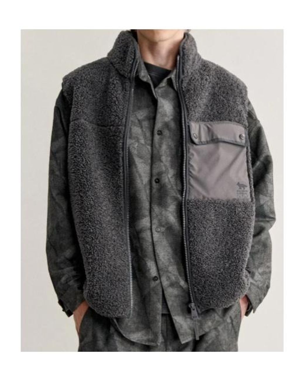 Maison Kitsuné Black Fleece Sleeveless Jacket for men