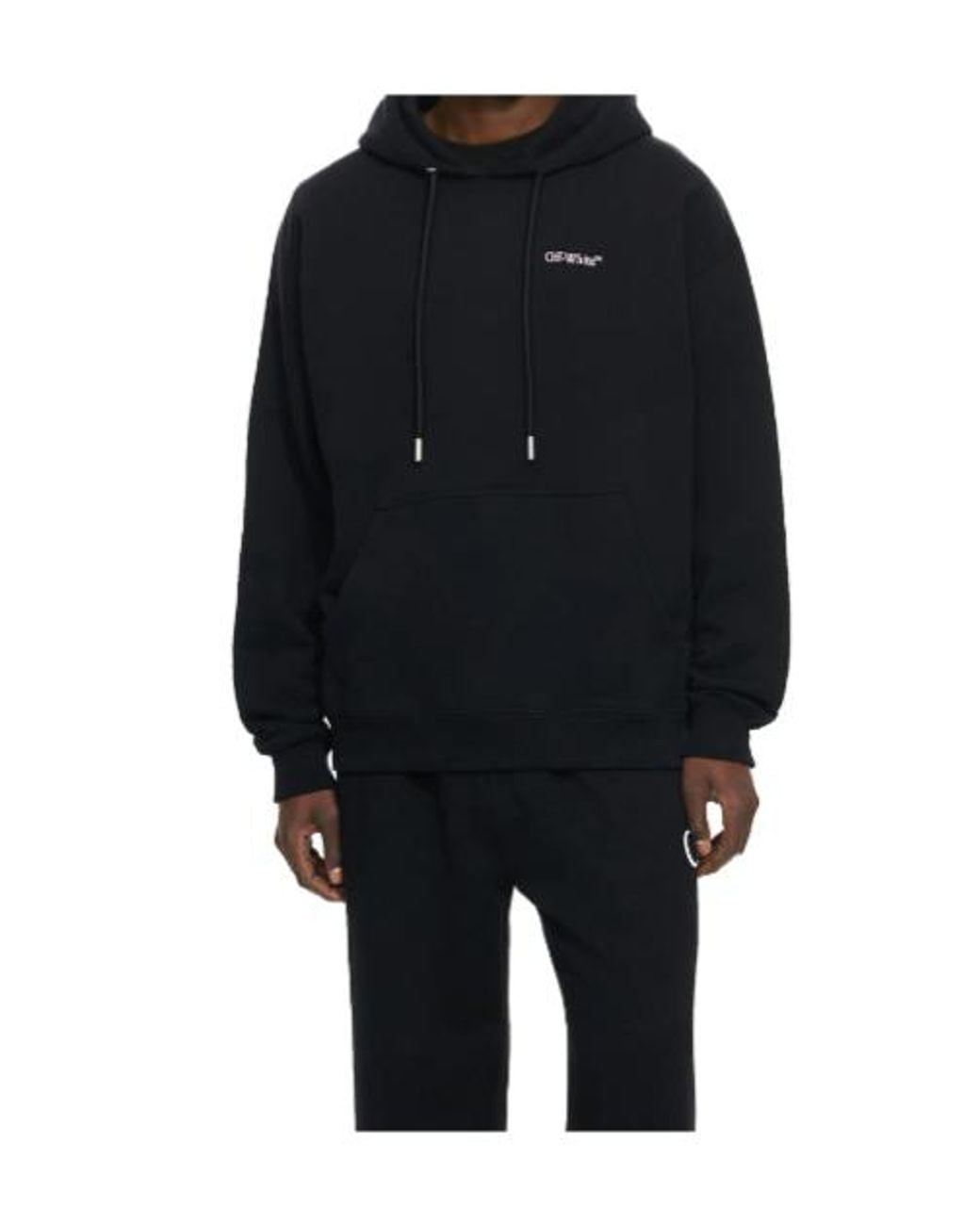 Off-White c/o Virgil Abloh Black Spray Arrow Logo Hoodie for men