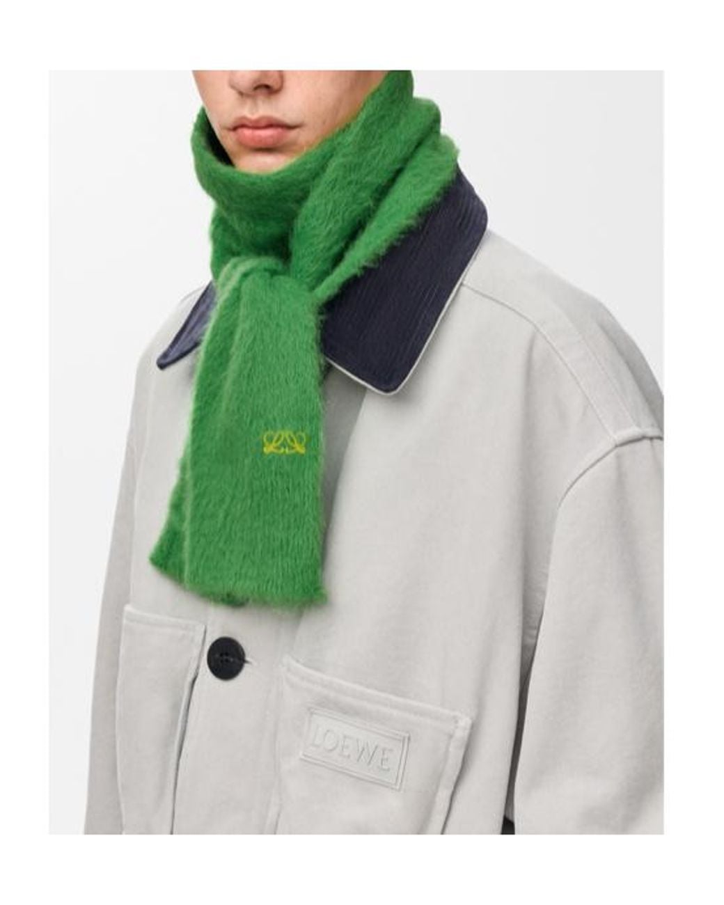 Loewe Green Alpaca Blend Scarf