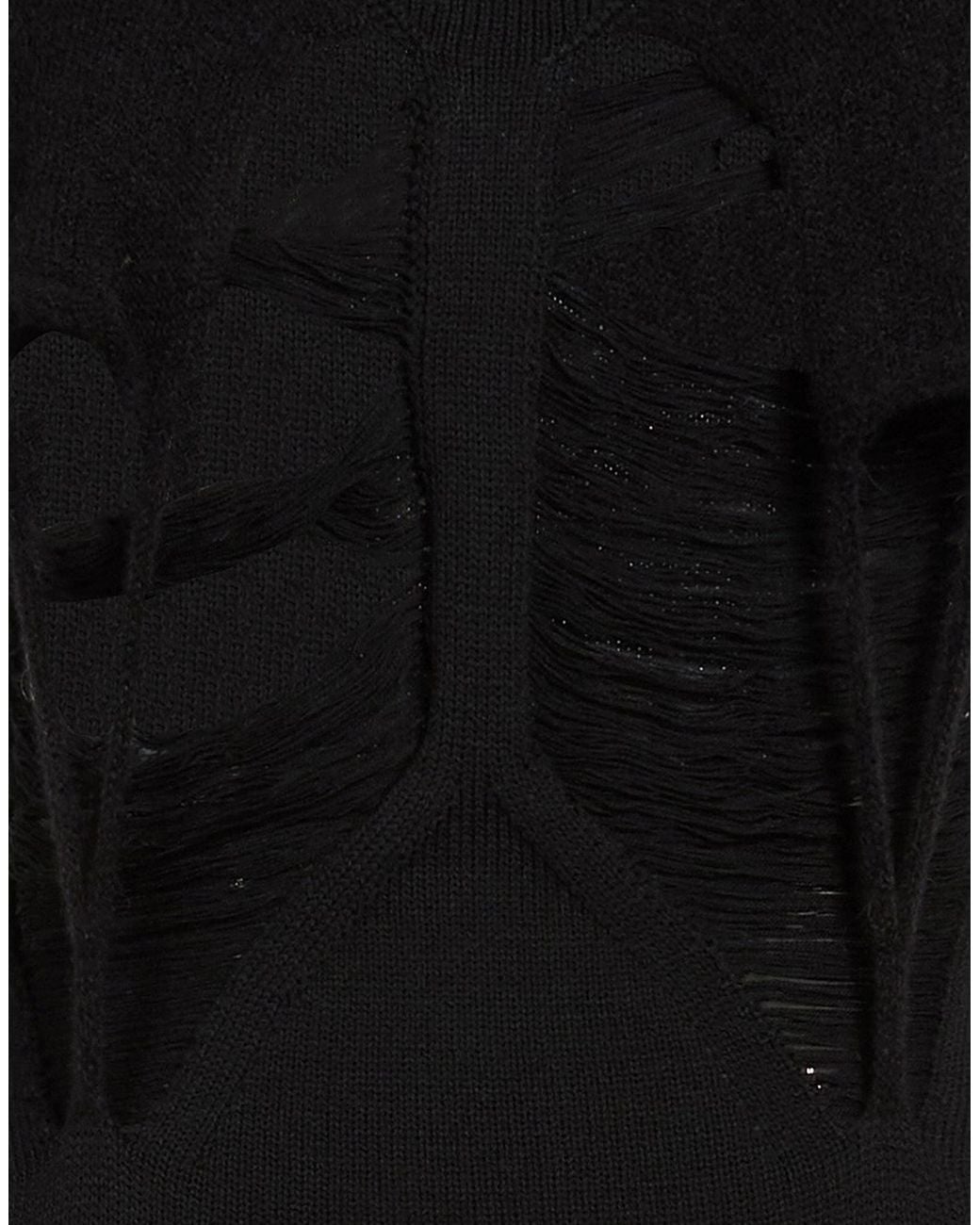 Rick Owens Black Knit Short-Sleeve Top