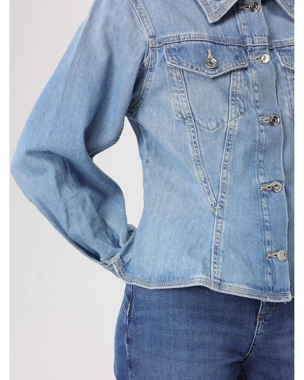 Liu Jo Blue Puff Sleeve Denim Jacket