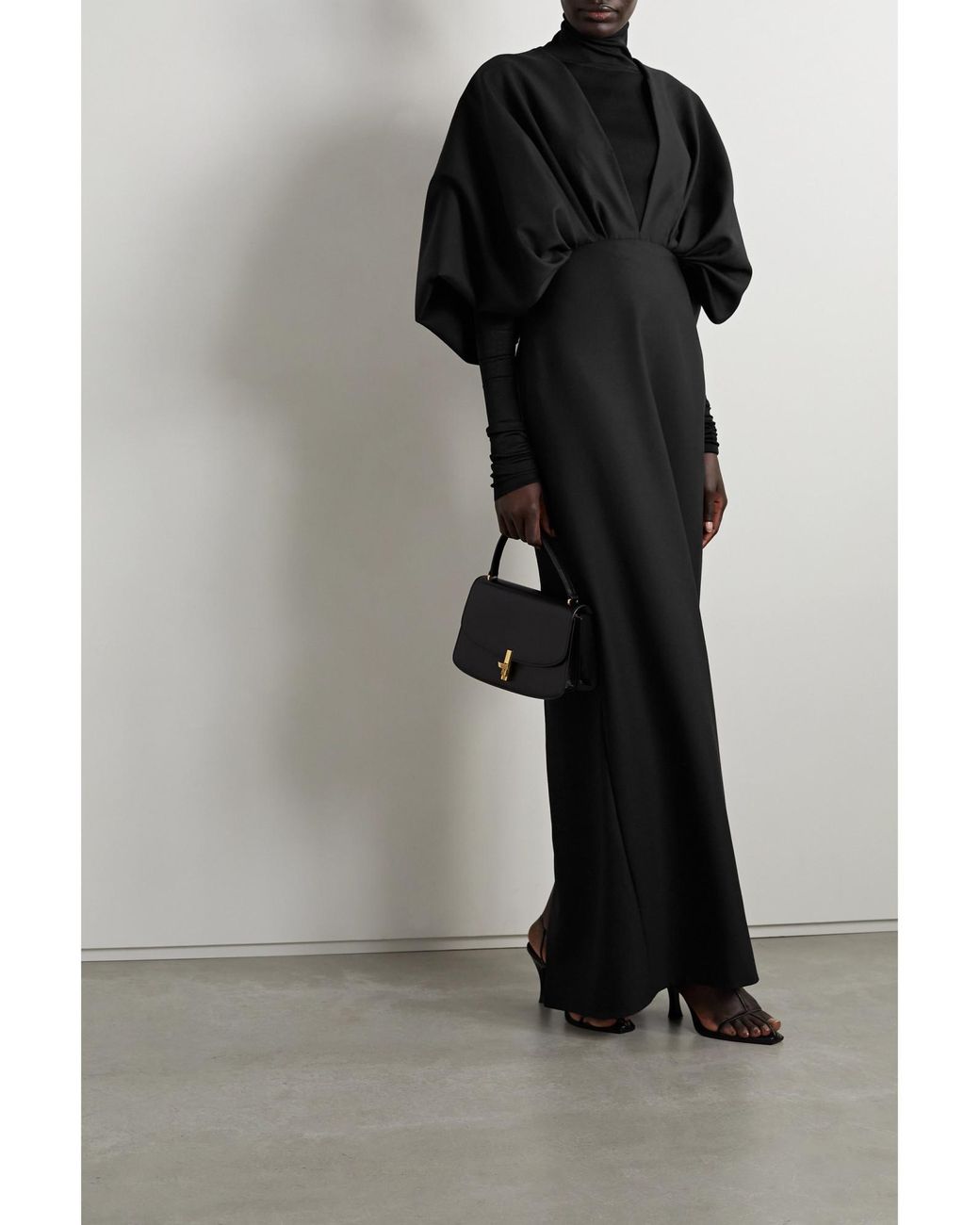 The Row Black Abinhav Pleated Dress
