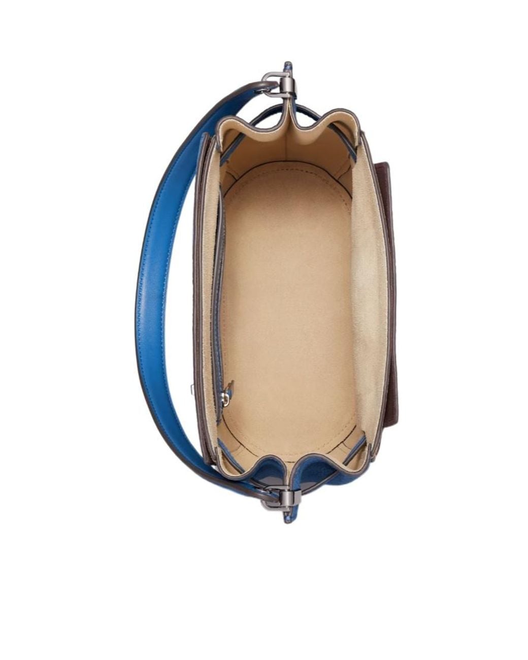 Tory Burch Blue Lee Radziwill Nubuck Bucket Bag