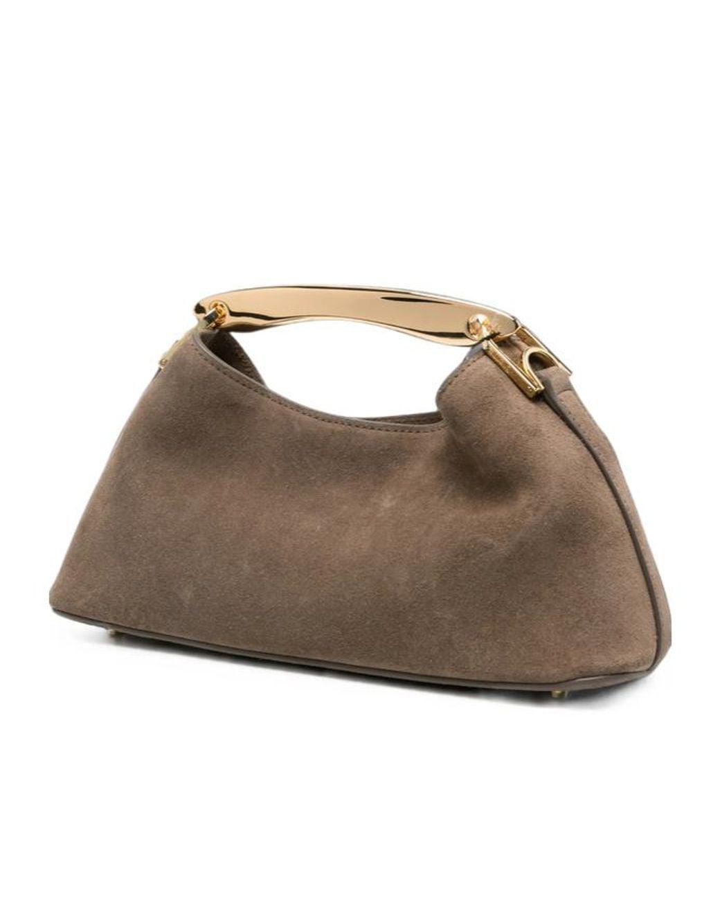 Elleme Brown Mini Boomerang Suede Taupe