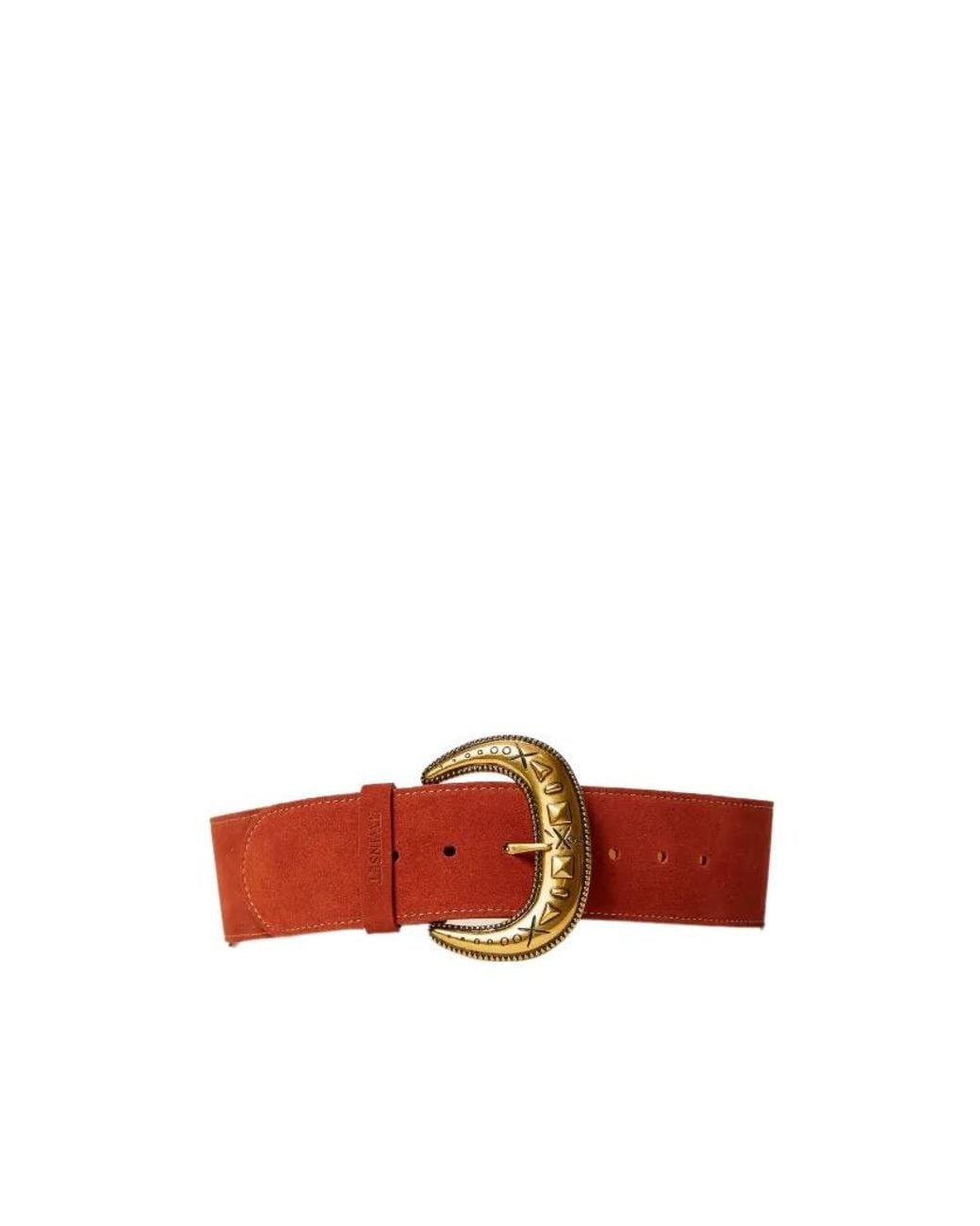 Twinset Red Henna Ornate Buckle Belt