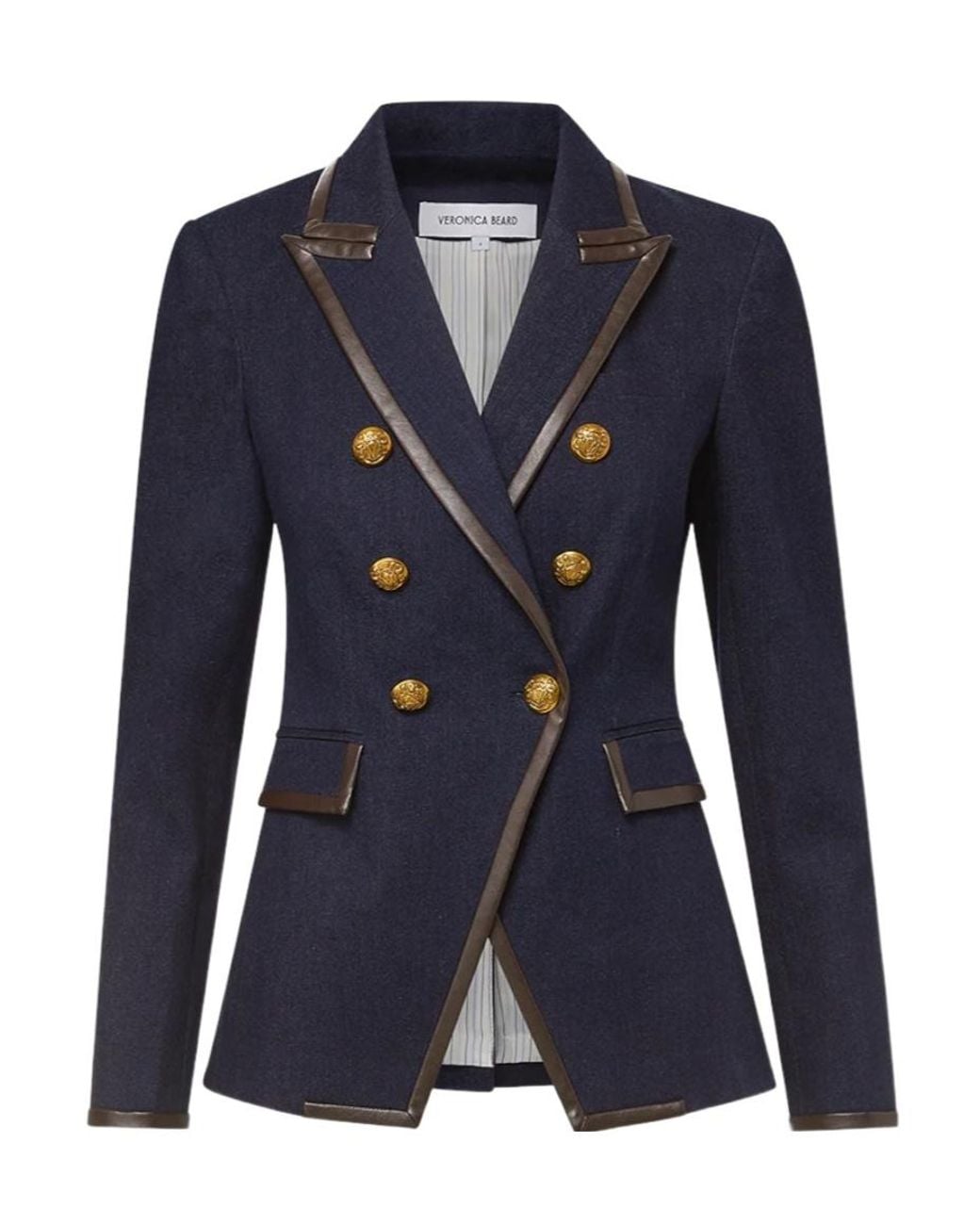 Veronica Beard Blue Long-Sleeved Suit Coat