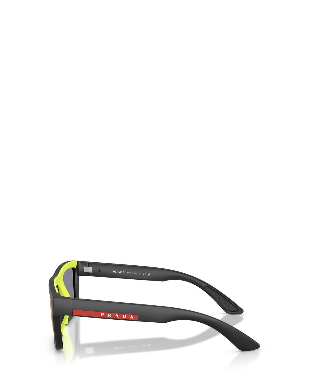 Prada Linea Rossa White Prada Eyewear Rectangular Frame Sunglasses for men