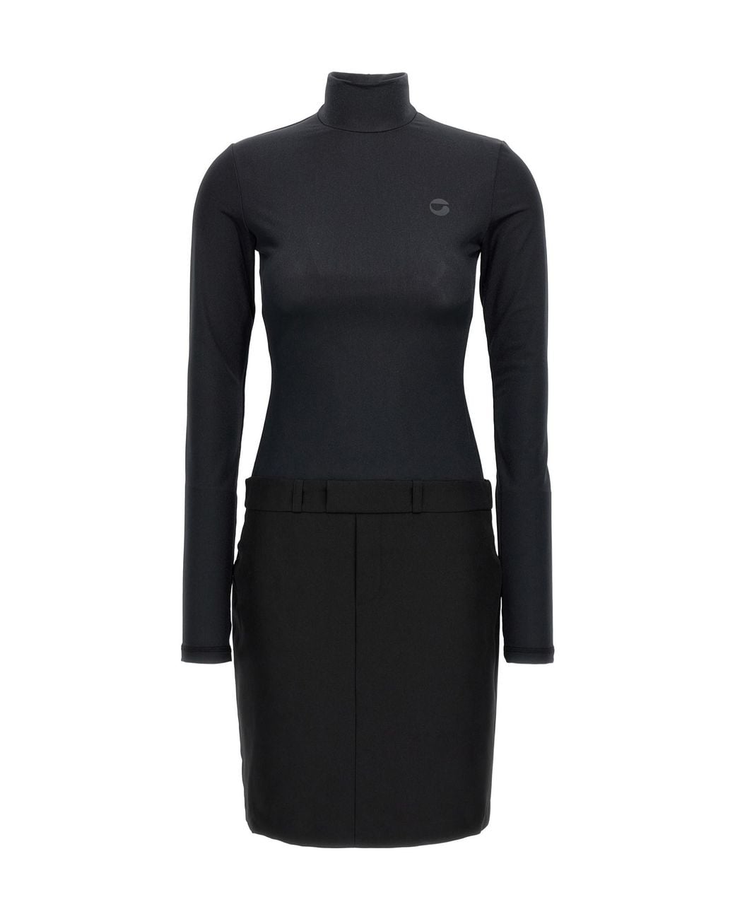 Coperni Black Hybrid Tailored Dress